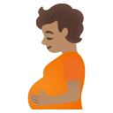 Google (Android 12L)  🫄🏽  Pregnant Person: Medium Skin Tone Emoji