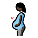 OpenMoji 13.1  🤰🏿  Pregnant Woman: Dark Skin Tone Emoji