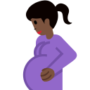 Twitter (Twemoji 14.0)  🤰🏿  Pregnant Woman: Dark Skin Tone Emoji