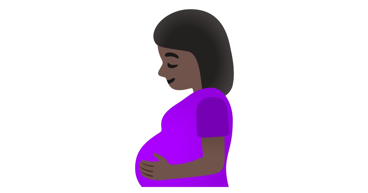 🤰🏿  Pregnant Woman: Dark Skin Tone