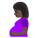 Google (Android 12L)  🤰🏿  Pregnant Woman: Dark Skin Tone Emoji