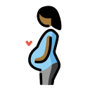 OpenMoji 13.1  🤰🏾  Pregnant Woman: Medium-dark Skin Tone Emoji