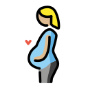 OpenMoji 13.1  🤰🏼  Pregnant Woman: Medium-light Skin Tone Emoji
