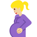 Twitter (Twemoji 14.0)  🤰🏼  Pregnant Woman: Medium-light Skin Tone Emoji