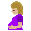 Google (Android 12L)  🤰🏼  Pregnant Woman: Medium-light Skin Tone Emoji