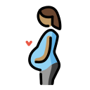 OpenMoji 13.1  🤰🏽  Pregnant Woman: Medium Skin Tone Emoji