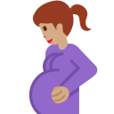 Twitter (Twemoji 14.0)  🤰🏽  Pregnant Woman: Medium Skin Tone Emoji