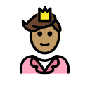 OpenMoji 13.1  🤴🏽  Prince: Medium Skin Tone Emoji
