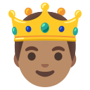 Google (Android 12L)  🤴🏽  Prince: Medium Skin Tone Emoji