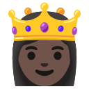 Google (Android 12L)  👸🏿  Princess: Dark Skin Tone Emoji