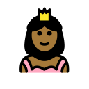 OpenMoji 13.1  👸🏾  Princess: Medium-dark Skin Tone Emoji
