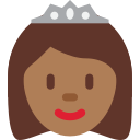 Twitter (Twemoji 14.0)  👸🏾  Princess: Medium-dark Skin Tone Emoji