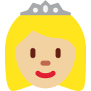 Twitter (Twemoji 14.0)  👸🏼  Princess: Medium-light Skin Tone Emoji