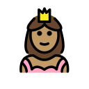 OpenMoji 13.1  👸🏽  Princess: Medium Skin Tone Emoji