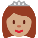 Twitter (Twemoji 14.0)  👸🏽  Princess: Medium Skin Tone Emoji