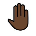 OpenMoji 13.1  🤚🏿  Raised Back Of Hand: Dark Skin Tone Emoji