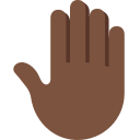 Twitter (Twemoji 14.0)  🤚🏿  Raised Back Of Hand: Dark Skin Tone Emoji