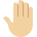 Twitter (Twemoji 14.0)  🤚🏼  Raised Back Of Hand: Medium-light Skin Tone Emoji