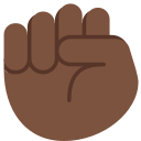 Twitter (Twemoji 14.0)  ✊🏿  Raised Fist: Dark Skin Tone Emoji