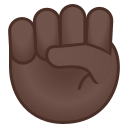 Google (Android 12L)  ✊🏿  Raised Fist: Dark Skin Tone Emoji