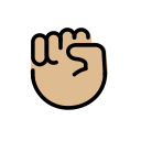 OpenMoji 13.1  ✊🏼  Raised Fist: Medium-light Skin Tone Emoji