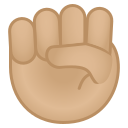 Google (Android 12L)  ✊🏼  Raised Fist: Medium-light Skin Tone Emoji