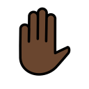 OpenMoji 13.1  ✋🏿  Raised Hand: Dark Skin Tone Emoji
