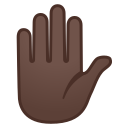 Google (Android 12L)  ✋🏿  Raised Hand: Dark Skin Tone Emoji