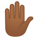 Google (Android 12L)  ✋🏾  Raised Hand: Medium-dark Skin Tone Emoji