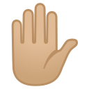 Google (Android 12L)  ✋🏼  Raised Hand: Medium-light Skin Tone Emoji
