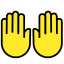 OpenMoji 13.1  🙌  Raising Hands Emoji