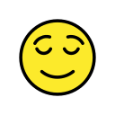 OpenMoji 13.1  😌  Relieved Face Emoji