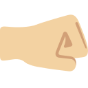 Twitter (Twemoji 14.0)  🤜🏼  Right-facing Fist: Medium-light Skin Tone Emoji