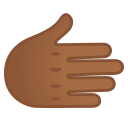 Google (Android 12L)  🫱🏾  Rightwards Hand: Medium-dark Skin Tone Emoji