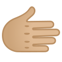 Google (Android 12L)  🫱🏼  Rightwards Hand: Medium-light Skin Tone Emoji