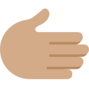 Twitter (Twemoji 14.0)  🫱🏽  Rightwards Hand: Medium Skin Tone Emoji