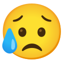 Google (Android 12L)  😥  Sad But Relieved Face Emoji