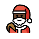 OpenMoji 13.1  🎅🏿  Santa Claus: Dark Skin Tone Emoji
