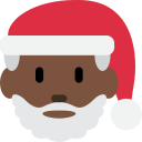 Twitter (Twemoji 14.0)  🎅🏿  Santa Claus: Dark Skin Tone Emoji