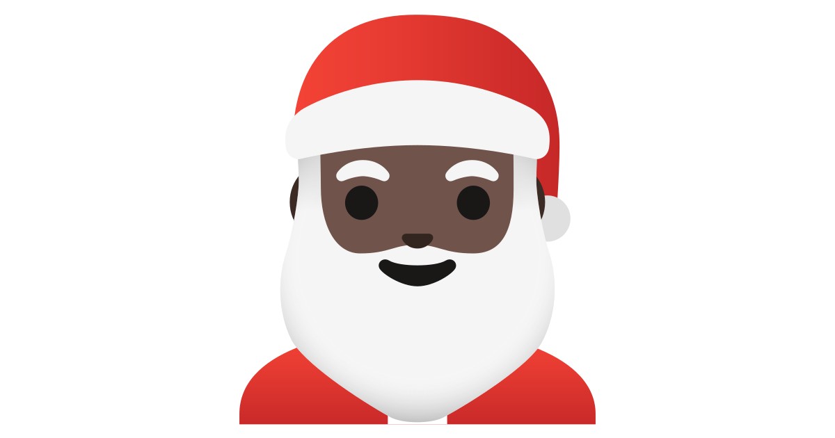 🎅🏿  Santa Claus: Dark Skin Tone
