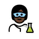 OpenMoji 13.1  🧑🏿‍🔬  Scientist: Dark Skin Tone Emoji