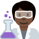 Twitter (Twemoji 14.0)  🧑🏿‍🔬  Scientist: Dark Skin Tone Emoji