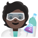 Google (Android 12L)  🧑🏿‍🔬  Scientist: Dark Skin Tone Emoji