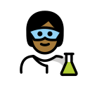 OpenMoji 13.1  🧑🏾‍🔬  Scientist: Medium-dark Skin Tone Emoji
