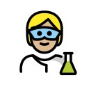 OpenMoji 13.1  🧑🏼‍🔬  Scientist: Medium-light Skin Tone Emoji