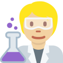 Twitter (Twemoji 14.0)  🧑🏼‍🔬  Scientist: Medium-light Skin Tone Emoji