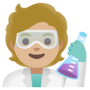Google (Android 12L)  🧑🏼‍🔬  Scientist: Medium-light Skin Tone Emoji