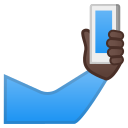 Google (Android 12L)  🤳🏿  Selfie: Dark Skin Tone Emoji