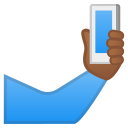 Google (Android 12L)  🤳🏾  Selfie: Medium-dark Skin Tone Emoji