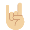 Twitter (Twemoji 14.0)  🤘🏼  Sign Of The Horns: Medium-light Skin Tone Emoji